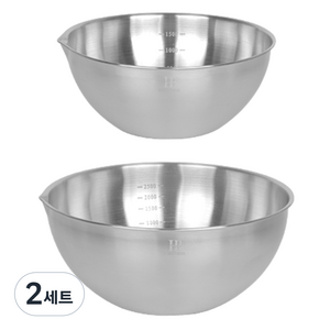 홈파워 스텐 깊은 믹싱볼 2종, 믹싱볼 20cm + 믹싱볼 24cm, 2세트