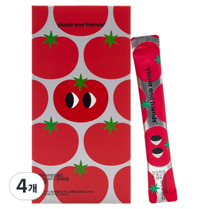 이야이야앤프렌즈 유기농 NFC 토마토즙 스틱형 15p, 375g, 4개