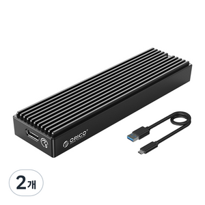 오리코 SATA M.2 SSD 알루미늄 ABS 케이스 M2PF-C3, 2개