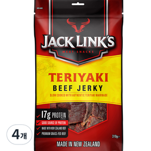 잭링크스 비프 져키 데리야키 육포, 310g, 4개
