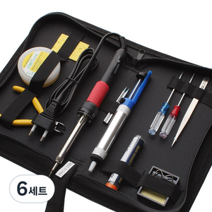 (고급)납땜인두기세트 13종 전기인두기풀세트 실납 납흡입기 인두기거치대 인두팁 납땜기 인두기용품, HL001A, 6세트