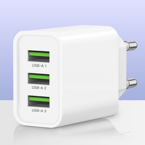 홈플래닛 18W 3포트 USB 멀티 충전기 어댑터, 화이트, 1개