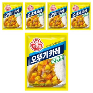 오뚜기 카레 순한맛, 100g, 5개