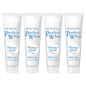 센카 퍼펙트 휩 화이트 클레이 클렌징폼, 50g, 4개