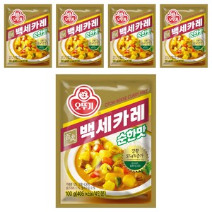 오뚜기 백세카레 과립형 순한맛, 100g, 5개