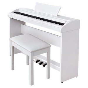 뮤디스 디지털피아노 88건반 MU-8H Plus 3페달형 + 1인용 의자 세트, 1세트, 화이트