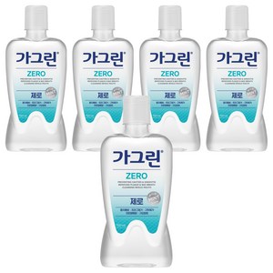 가그린 제로 구강청결제, 750ml, 5개