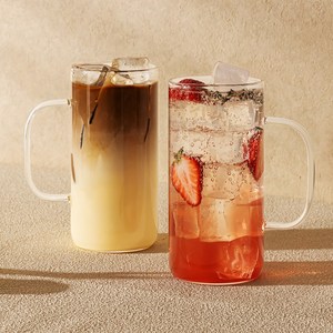 몬즈 내열유리 카페 비어머그잔 650ml, 2개