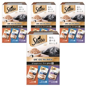 쉬바 어덜트 고양이 리치 미니 파우치 3종, 혼합맛, 35g, 24개