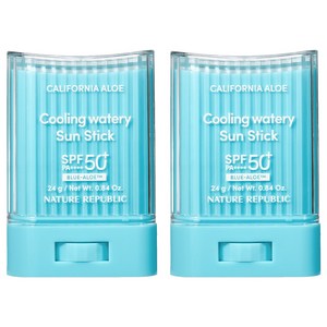 네이처리퍼블릭 캘리포니아 알로에 쿨링 수분 선스틱 SPF50+ PA++++, 24g, 2개