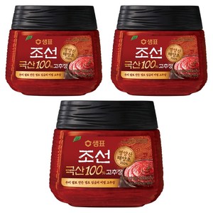 샘표 조선 국산100% 고추장, 1kg, 3개