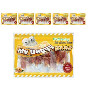 NEW 마이도기 강아지 건조간식, 미니닭갈비, 300g, 6개