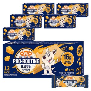 프로루틴 오고단 오븐에 구운 단백질바 치즈맛 12p, 600g, 6개