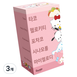 아스모디 타코 헬로키티 포차코 시나모롤 마이멜로디 보드게임, 혼합색상, 3개