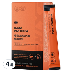 익스트림 하이드로 밀크씨슬 바나바 2X 15p, 300g, 4개