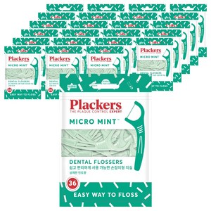 플랙커스 마이크로 민트 치실, 8cm, 36개입, 24개