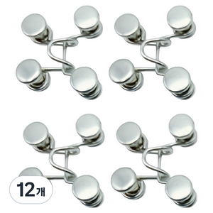 프랑온드 바지 허리조절 클립, 실버, 12개