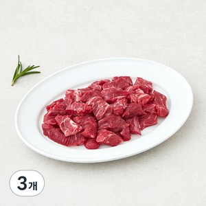 국내산 한우정육 1등급 국거리용 세절 (냉장), 150g, 3개