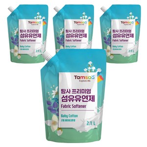 탐사 프리미엄 섬유유연제 베이비코튼, 2.1L, 4개 골드박스 특가