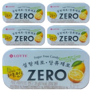 롯데제로 레몬민트 캔디, 5개, 28g
