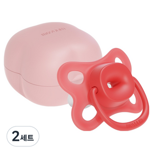 모윰 소프트 윙 쪽쪽이 + 전용케이스 세트, 3단계, 애플 레드, 2세트