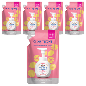아이깨끗해 핸드워시 리필 레몬향, 200ml, 5개