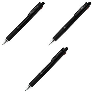 제브라 볼샤 사라사 4+1 J4SA11 볼펜 0.5mm + 샤프 0.5mm, 블랙, 3개