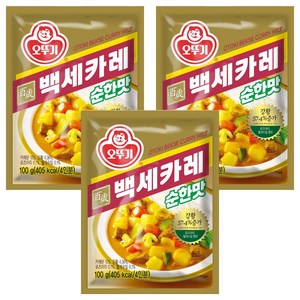 오뚜기 백세카레 순한맛, 100g, 3개