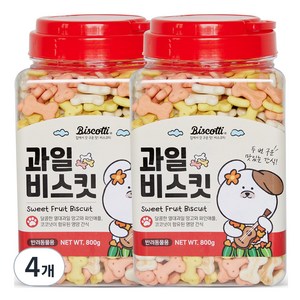 비스코티 반려동물 비스켓, 과일, 800g, 4개