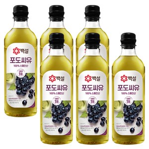 백설 포도씨유, 900ml, 6개