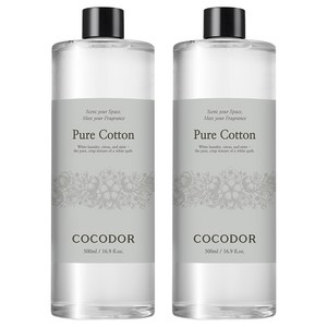 코코도르 디퓨저 리필, 퓨어코튼, 500ml, 2개