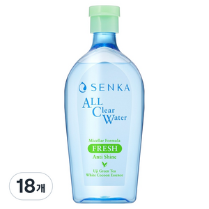 센카 올 클리어 클렌징 워터 미셀라 포뮬러 프레시 엔, 400ml, 18개