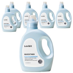 라비킷 퀵트너 섬유유연제 비누향 본품, 1.8L, 6개