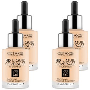 캐트리스 HD 리퀴드 커버리지 파운데이션 30ml, 010호 라이트베이지, 4개