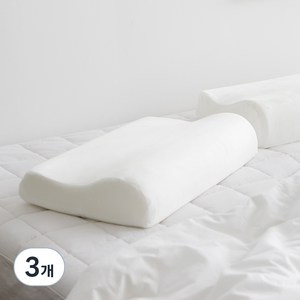 코멧 홈 극세사 3D 메모리폼 베개, 아이보리, 3개