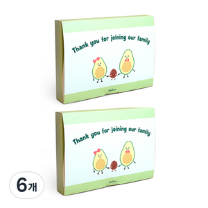 멜로우 아보카도 임신테스트기 보관함, Thankyouforjoiningourfamily, 6개