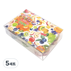 신우 모자이크 마스킹테이프 12색 15mm x 6m, 과일, 5세트