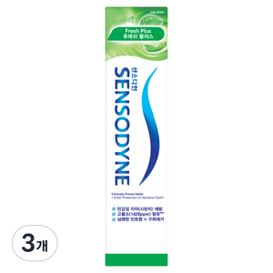 센소다인 후레쉬 플러스 치약, 100g, 1개입, 3개