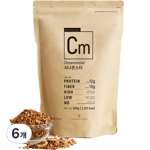 그라놀로지 시나몬스터, 500g, 6개