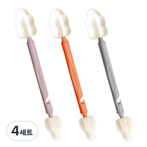 슈베스 국내 제조 듀얼 와이드폼 세척솔 3종 세트, 핑크 + 코랄 + 그레이, 4세트
