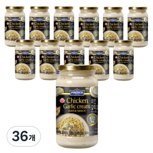 오뚜기 프레스코 파스타소스 치킨 갈릭크림, 370g, 36개