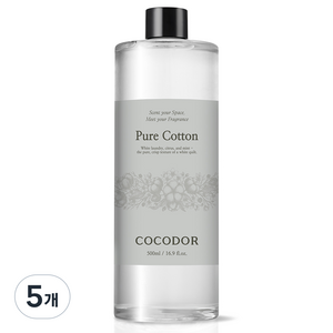코코도르 디퓨저 리필, 퓨어코튼, 500ml, 5개