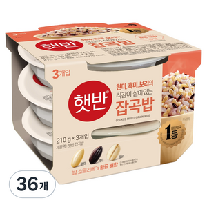 햇반 잡곡밥, 210g, 36개