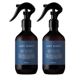 에이센트 드레스 퍼퓸 탈취제 에어리던 본품, 250ml, 2개