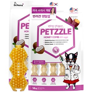 닥터페트라 강아지 펫즐 허니콤 덴탈껌 14p, 꿀고구마/코코넛맛, 9g, 28개