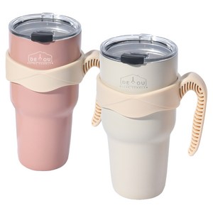 디유 울트라 텀블러, 핑크 + 아이보리, 900ml, 2세트