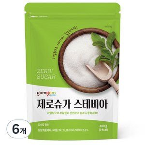 곰곰 제로슈가 스테비아, 400g, 6개