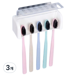 심플 무타공 벽걸이 칫솔꽂이, 3개