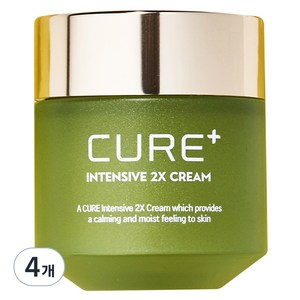 김정문알로에 큐어 인텐시브 2X 크림, 50g, 4개