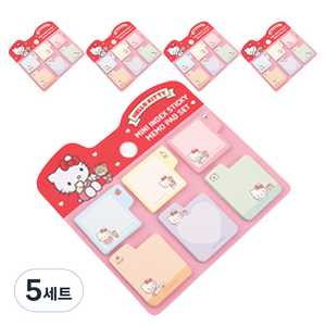 산리오 캐릭터 미니인덱스 점착메모패드 5p 세트 헬로키티, 5세트, 5ea
